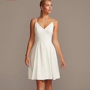 David’s Bridal Short White Dress